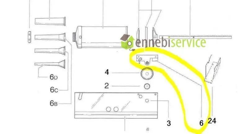 flangia in alluminio per insaccatrice 10-12 kg reber REBER